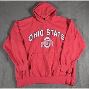 Ohio State Buckeyes Hoodie Mens Large Red NCAA Football Pullover Sweatshirt